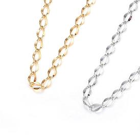 304 Stainless Steel Necklaces, Curb Chain Necklaces