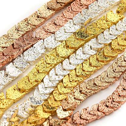 Гальванические бусины из натуральной лавы, стрелка