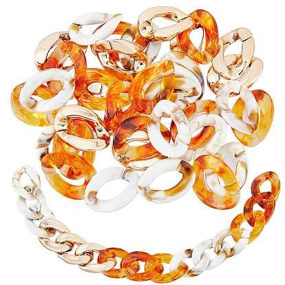 120шт 3 стиль акриловые и УФ-покрытие АБС-пластик соединительные кольца, разъемы для быстрой связи, для изготовления бордюрных цепей, твист