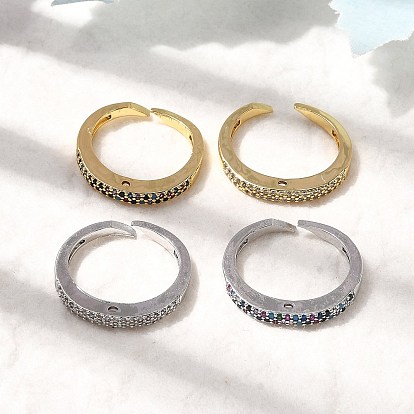 Латунные микро проложить пальцев кольца кубического циркония, стойки покрытие, долговечный, без кадмия и без свинца