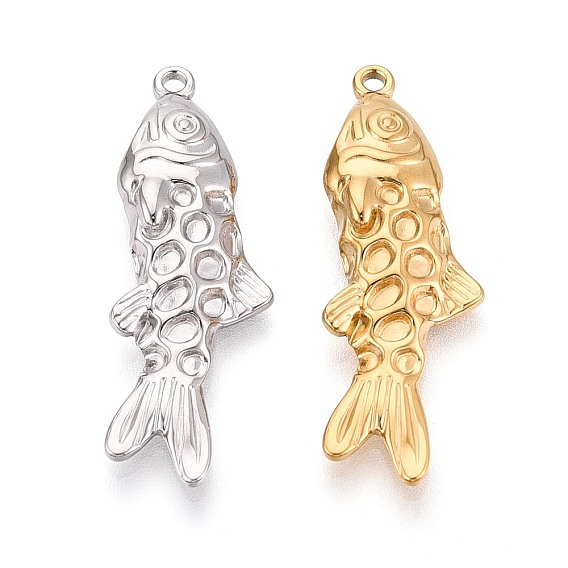 304 подвески из нержавеющей стали, рыба, ионное покрытие (ip)