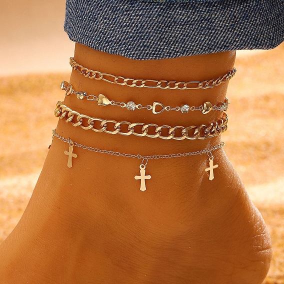 Наборы браслетов на ногу из сплава