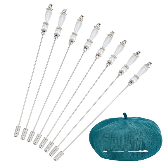 8шт. латунные броши, с имитацией ракушки из АБС-пластика