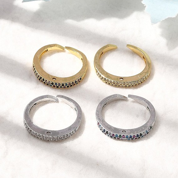 Латунные микро проложить пальцев кольца кубического циркония, стойки покрытие, долговечный, без кадмия и без свинца