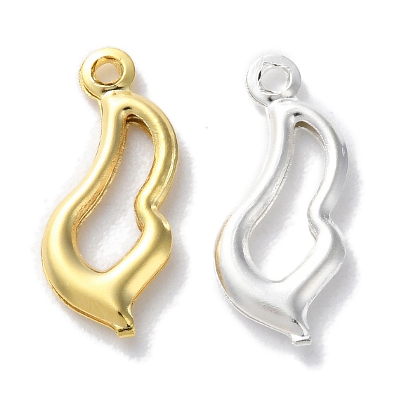 Латунные подвески, без кадмия и без свинца, нерегулярные сердечки