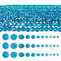 11 Strands 11 Styles Electroplate Glass Beads Strands, Half Rainbow Plated, Faceted
