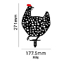 Iron Plant Labels, for Seed Potted Herbs Flowers Vegetables, Rooster