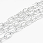 Aluminum Cable Chains, Textured, Unwelded, Flat Oval