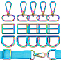 15Pcs 3 Style Zinc Alloy Buckles, D Rings, for Strap Leathercraft Bag Belt, Rectangle & D Rings