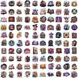 100Pcs Witch Book PVC Waterproof Self-adhesive Cartoon Stickers, for Suitcase, Skateboard, Refrigerator, Helmet, Mobile Phone Shell