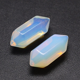 No Hole Opalite Double Terminated Point Beads, For Wire Wrapped Pendants Making