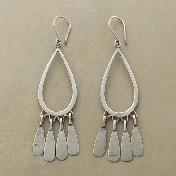Pendientes de aleación para mujer., lágrima