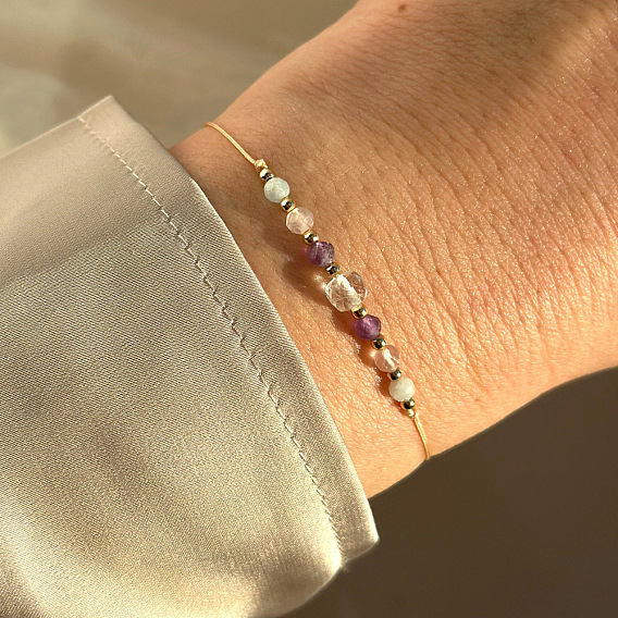 Браслеты из бисера с созвездиями из натуральных драгоценных камней