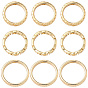 18шт 3 стиль латунная рамка для бусин, без кадмия и без свинца, долговечный, стойки покрытие, плоско-круглые