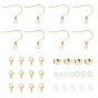 304 Stainless Steel Earring Hook Findings, with Lobster Claw Clasp, Ear Nut, Jump Ring and Plastic Ear Nuts