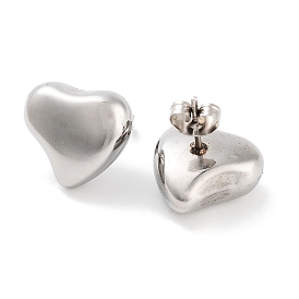 Heart 316 Surgical Stainless Steel Stud Earrings for Women