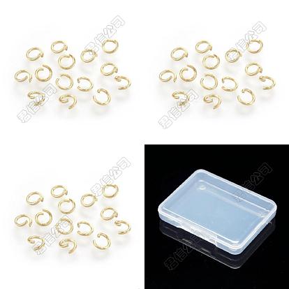 600 pcs 3 styles 04 anneaux ouverts en acier inoxydable, rond