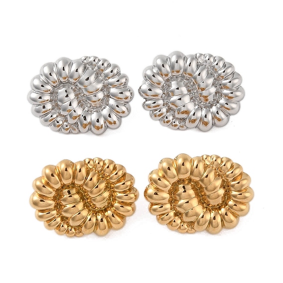 304 Stainless Steel Earrings, Flower