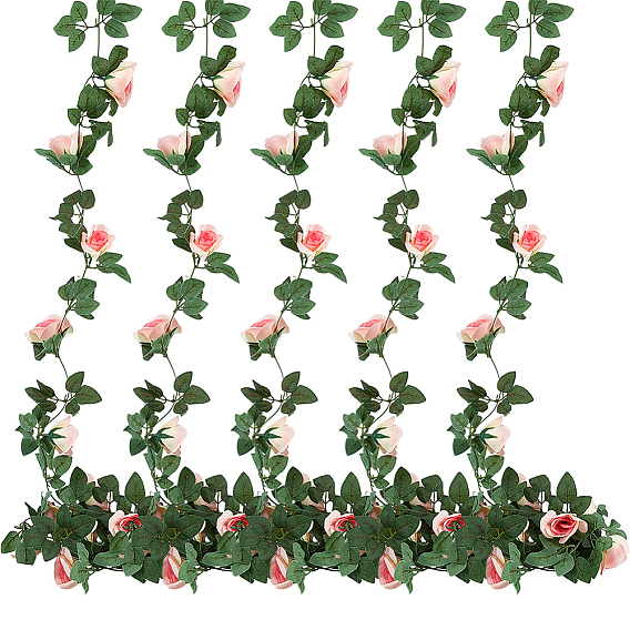 Искусственный ротанг из роз, с пластиковым листом, для свадебного украшения дома