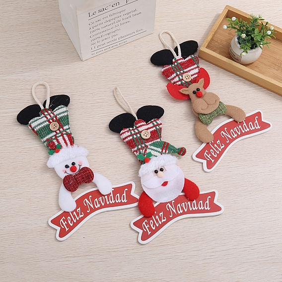 Рождественский бархат с подвесками-колокольчиками, для подвесного украшения елки