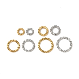 304 соединительные кольца из витого кольца из нержавеющей стали, ионное покрытие (ip)