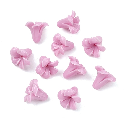 Dyed Synthetic Coral Beads, Flower