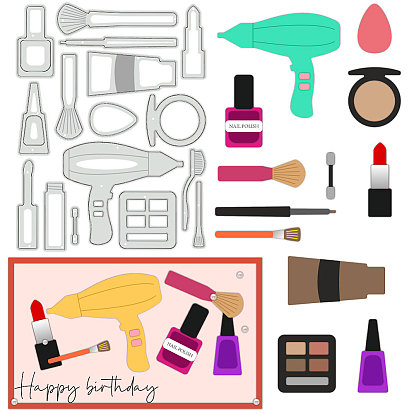 Тема макияжа трафареты для резки углеродистой стали, для diy scrapbooking, Фотоальбом, декоративная бумага для тиснения