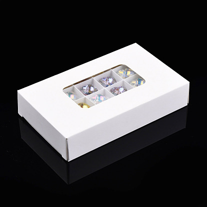 96Pcs Electroplated Transparent Glass Charms, Edge Plated, Apple