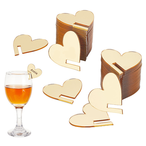 60шт. акриловые подставки, для отображения тегов, сердце