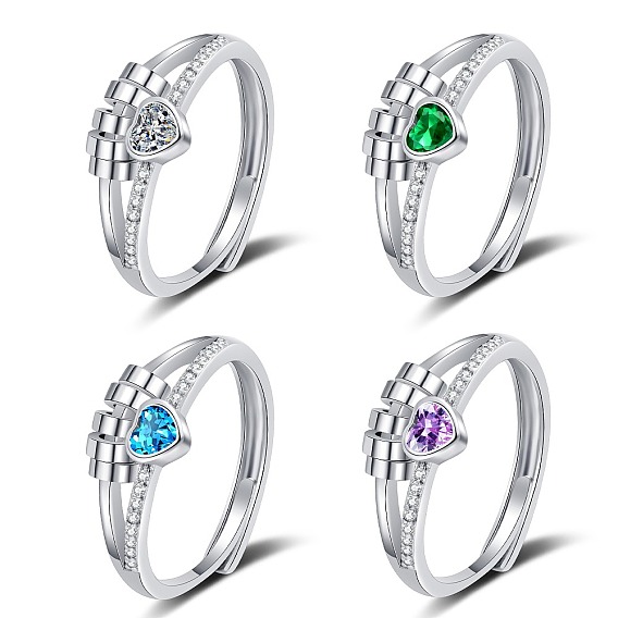 Латунные кольца со стразами простые