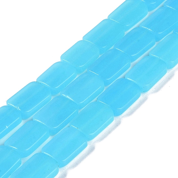 Synthetic Quartz Beads Strands, Imitation Kyanite, Rectangle