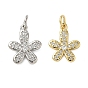 Латунные микропаве прозрачные кубические циркониевые подвески, , стойки покрытие, долговечный, без свинца и без кадмия