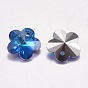 Faceted Glass Rhinestone Charms, Imitation Austrian Crystal, Flower