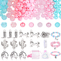 DIY Bracelets Making Kit, Including Organza Gift Bags, Alloy Pendants, 304 Stainless Steel Jump Rings, Acrylic & ABS Plastic Imitation Pearl Beads, Clear Elastic Crystal Thread