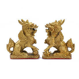 Brass Kylin Wealth Prosperity Statue, Home Decoration Attract Wealth and Good Luck