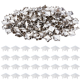 200Pcs Iron Studs Rivets, for DIY Leather Craft, Square