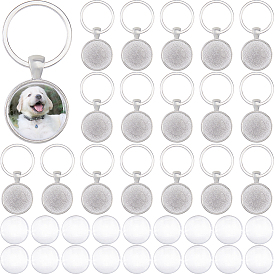 60 брелок из сплава, с железными кольцами и стеклянными кабошонами