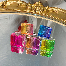 Имитация колец из смолы, имитирующих конфеты, квадратный