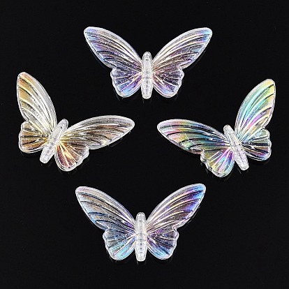 Цвет AB прозрачный акриловый бисер, бабочка