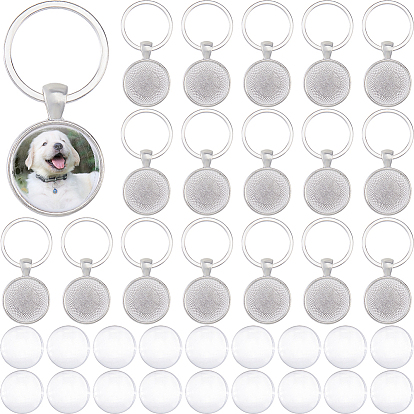 60 брелок из сплава, с железными кольцами и стеклянными кабошонами