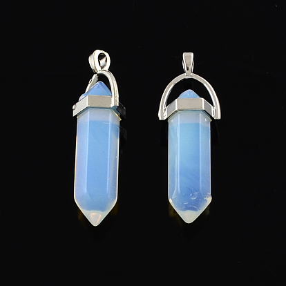 Opalite Pendants with Alloy Findings