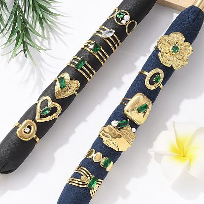 304 из нержавеющей стали Манжета кольца для женщин, с кубического циркония