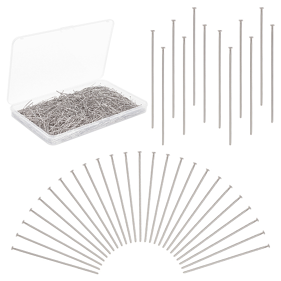 1500 шт. 304 штифты с плоской головкой из нержавеющей стали