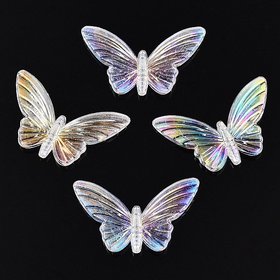 Цвет AB прозрачный акриловый бисер, бабочка