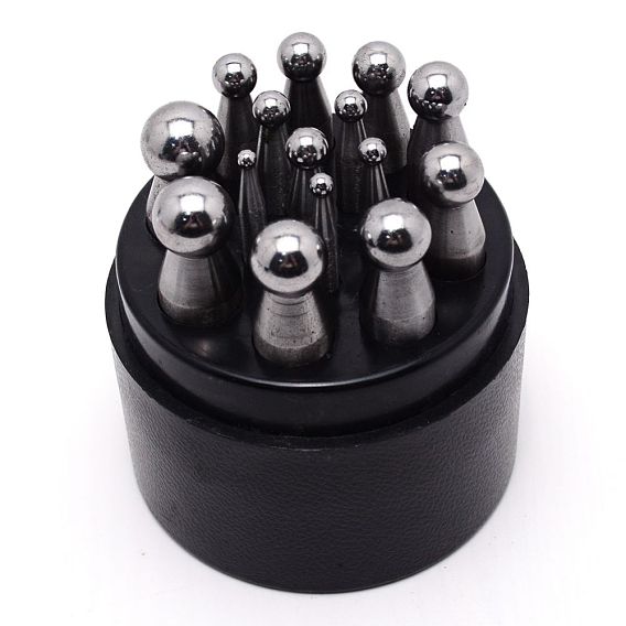 Dapping Block Punch Set, Jewelry Metal Forming Tool Set, for Shaping Texturizing Jewelry
