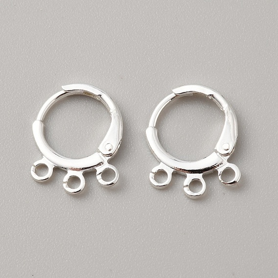Accessoires dormeuses d'oreilles en laiton, avec des boucles