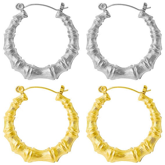 304 стильные серьги-кольца неправильной U-образной формы из нержавеющей стали с вакуумным покрытием PVD