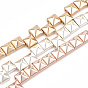 Electroplate Non-magnetic Synthetic Hematite Multi- Strand Links, Rivet/Pyramid