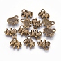 Tibetan Style Alloy Charms, Lead Free and Cadmium Free, Elephant, 11x11x2mm, Hole: 2.5mm