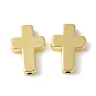 Латунные бусины, стойки покрытие, без свинца и без кадмия, крестик